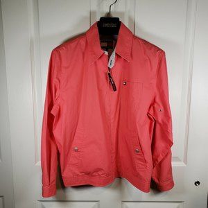 Vintage Tommy Hilfiger Pink Windbreaker Womens Size Medium VGC